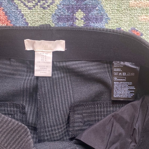 H&M Tailored Plaid Menswear Ankle Length Work Pant - Picture 4 of 6